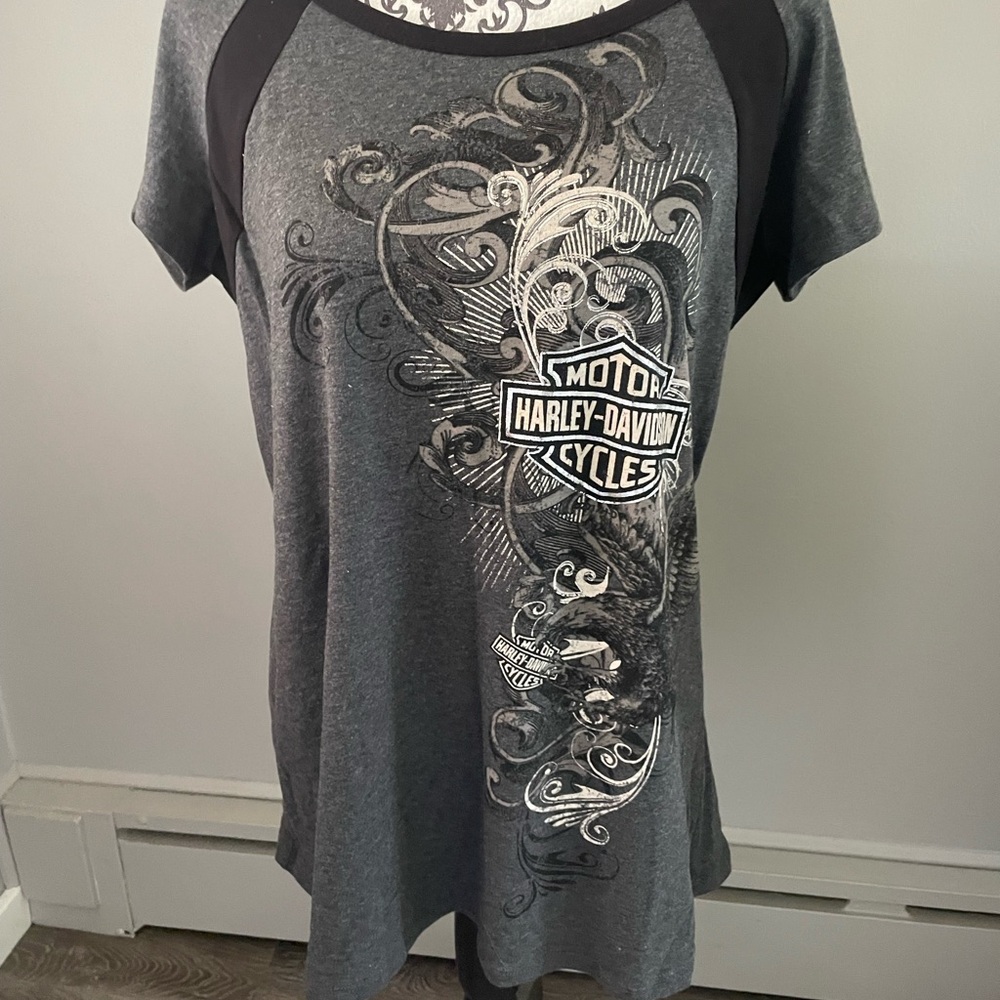 Harley-Davidson Gray Graphic Short Sleeve Tee